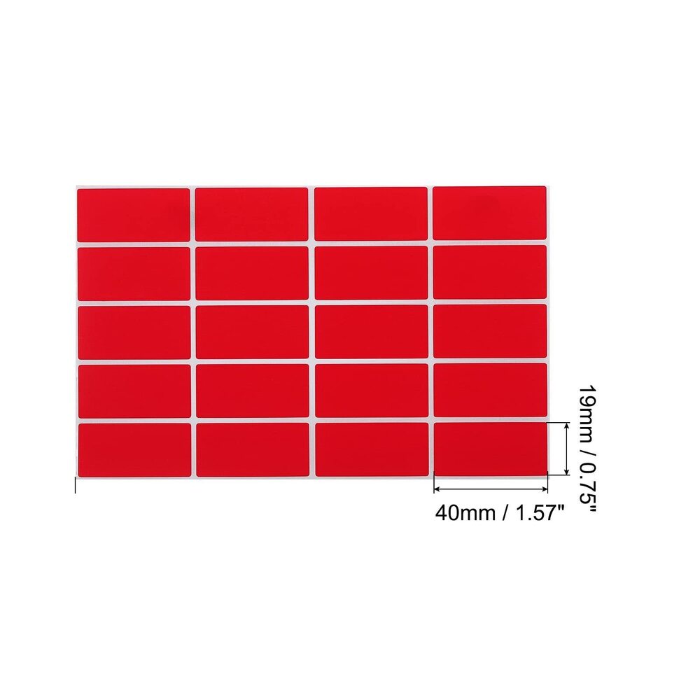 4946 Colored Rectangle Stickers, 2000 Labels Color Code Sticker, 1.57x0.75 - Picture 2 of 5